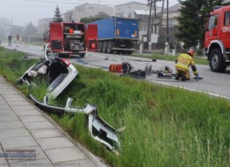 Poranny wypadek w Nowym Brzesku. 1 osoba poszkodowana