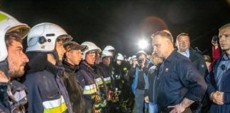 Prezydent Andrzej Duda w zalanym Łapanowie – ZDJĘCIA