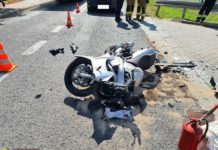 Niepołomice. Groźny wypadek motocyklisty