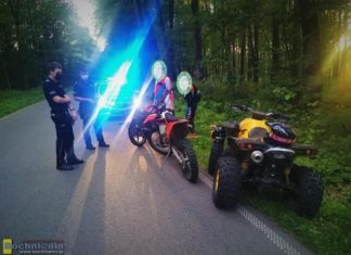 Nielegalny cross w Puszczy Niepołomickiej