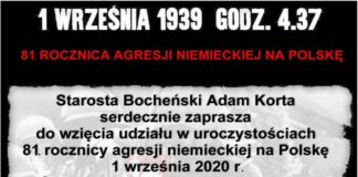 81. rocznica niemieckiej agresji na Polskę. Program uroczystości w Bochni