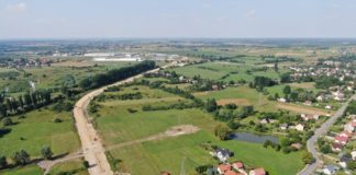 Bochnia. Budowa łącznika A4 – WIDEO z drona