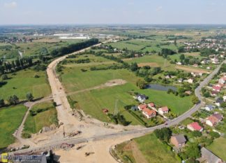 Bochnia. Budowa łącznika A4 – WIDEO z drona