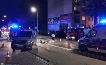 Bochnia. Zderzenie samochodu ze skuterem na ul. Kazimierza Wielkiego