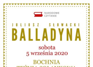 Bochnia. W sobotę w tężni Narodowe Czytanie „Balladyny”