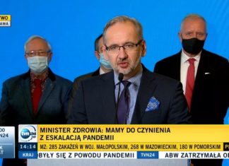 Minister zdrowia: Eskalacja pandemii, w najbliższym czasie nawet ponad 2 tys. przypadków dziennie