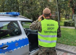 Żołnierze WOT wspólnie z Policją kontrolują przestrzeganie kwarantanny m.in. w Małopolsce