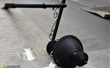 Bochnia. Złamała się nowa latarnia na ul. Wolnica – ZDJĘCIA