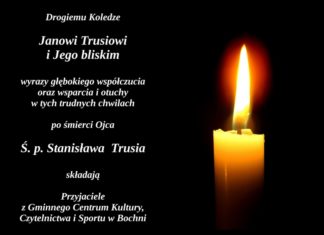 Kondolencje dla Rodziny Ś.P. Stanisława Trusia