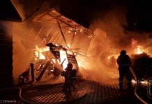 Pożar w Łękach, bardzo duże straty. Czy to było podpalenie?