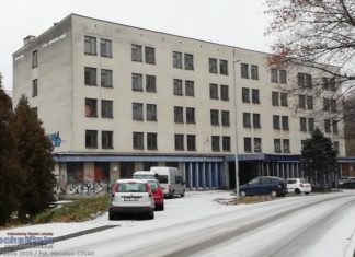 Strzelnica klubu „Promień” w dawnym hotelu Florian. Budynek nadal na sprzedaż