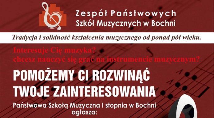 Bochnia. Szkoła muzyczna ogłosiła nabór uczniów na rok szkolny 2021/2022