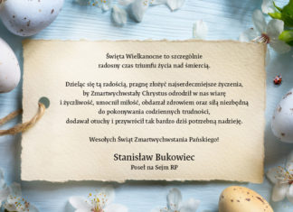 Życzenia od posła Stanisława Bukowca