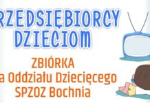 Charytatywna akcja. Cel: Zakup 10 telewizorów dla Oddziału Dziecięcego szpitala w Bochni