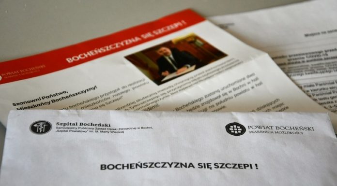 Starosta śle listy do mieszkańców i zachęca do szczepień