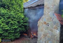 Pożar pustostanu w pobliżu hotelu i siłowni w Bochni