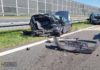 Damienice. Wystrzał opony i groźne zderzenie na A4