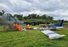 Płonący samolot obok szpitala w Brzesku (ćwiczenia) – ZDJĘCIA