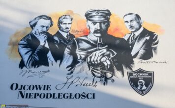 📸🎞 Odsłonięto mural z Ojcami Niepodległości na SP Nr 2 w Bochni – ZDJĘCIA, WIDEO