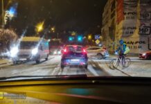 Atak zimy. Duże utrudnienia na obwodnicy Bochni – WIDEO