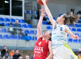 1. liga koszykówki. Wrocław pokonany, dziewiąte zwycięstwo Bochni – ZDJĘCIA