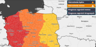 ⚠ UWAGA! Możliwe burze i bardzo silne porywy wiatru, nawet 115 kmh