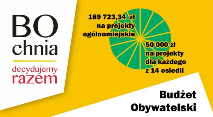 Prawie 890 tys. zł do podziału w ósmej edycji Budżetu Obywatelskiego Bochni