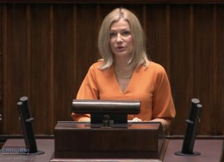 Anna Pieczarka w Sejmie dziękowała Polakom za pomoc Ukrainie. Mówiła do pustej sali – WIDEO