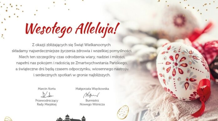 Życzenia od władz Miasta i Gminy Nowy Wiśnicz