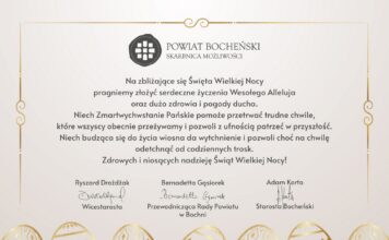 Życzenia od władz Powiatu Bocheńskiego