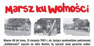Bochnia. Rekonstrukcja „Marsz ku wolności” w rocznicę Porozumień Sierpniowych