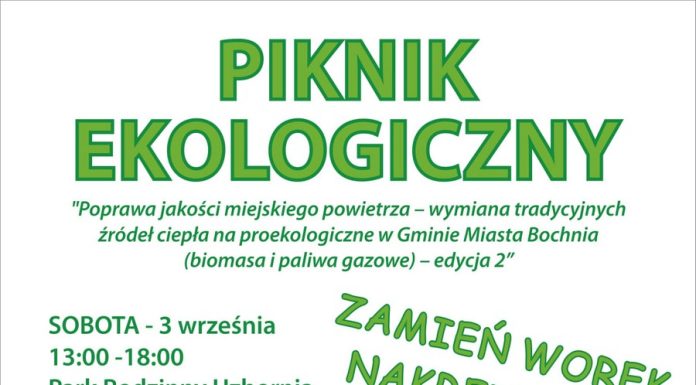 Bochnia. W sobotę Piknik Ekologiczny w Parku Uzbornia