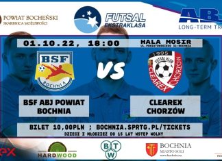 Futsal Ekstraklasa. W sobotę mecz BSF z Clearexem Chorzów – bilety on-line