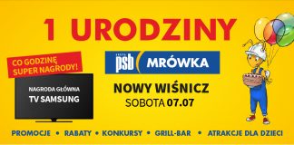 Wiśnicz: Urodziny marketu Mrówka. Do wygrania telewizor!