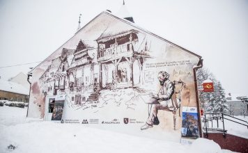 Na wiśnickim Rynku odsłonięto mural z rysunkiem Jana Matejki