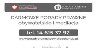🔸 Szukasz pomocy – zobacz listę Nieodpłatnego Poradnictwa na terenie powiatu bocheńskiego