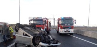 Dachowanie na węźle A4 Bochnia – ZDJĘCIA