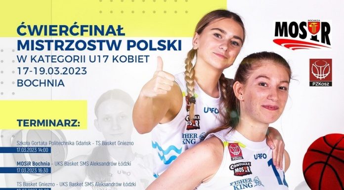 Koszykówka U-17: Od piątku w Bochni ćwierćfinały Młodzieżowych Mistrzostw Polski