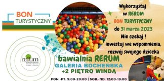 🔸 Wykorzystaj Bon Turystyczny w Bawialni RERUM do 31 marca!