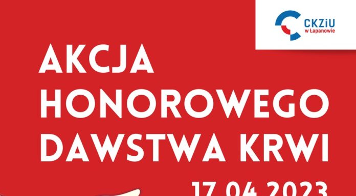 Łapanów. W poniedziałek akcja honorowego krwiodawstwa