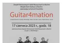 Dni Bochni 2023. W sobotę w szkole muzycznej koncert Guitar4mation