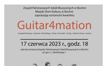 Dni Bochni 2023. W sobotę w szkole muzycznej koncert Guitar4mation