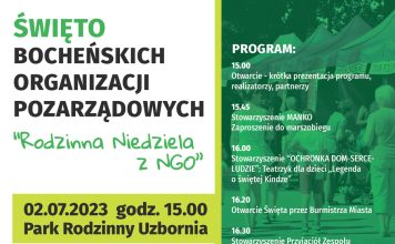 Park Uzbornia w Bochni. W niedzielę Rodzinna Niedziela z NGO – PROGRAM
