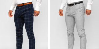 🔸 Jak wystylizować chinosy męskie w kratę? Co będzie do nich pasować?