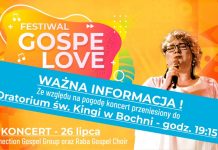 GospeLOVE Lato Festiwal 2023. Środowy koncert przeniesiony z tężni do Oratorium