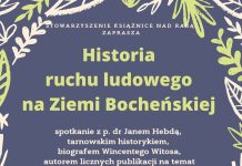 Książnice. W środę spotkanie „Historia ruchu ludowego na Ziemi Bocheńskiej”
