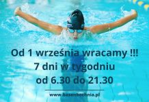 Od września Kryta Pływalnia w Bochni wraca z pełnym otwarciem