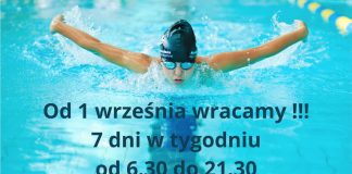 Od września Kryta Pływalnia w Bochni wraca z pełnym otwarciem