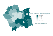 Jaka jest stopa bezrobocia w powiecie bocheńskim i u sąsiadów?