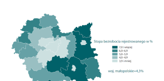 Jaka jest stopa bezrobocia w powiecie bocheńskim i u sąsiadów?